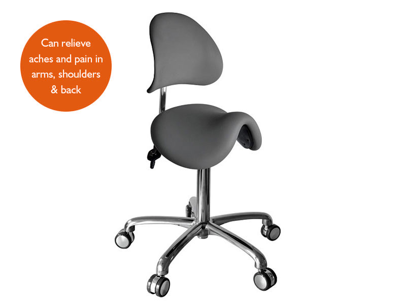 Titan Backrest Saddle Stool